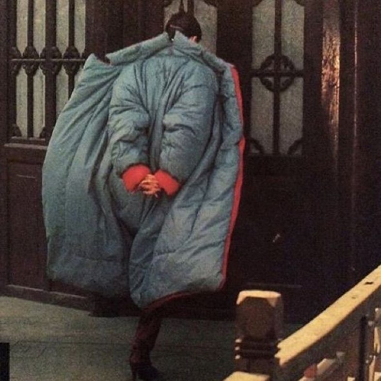 Norma Kamali’s sleeping bag coat, британский Vogue, 1979 год