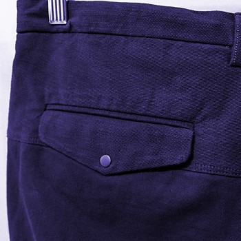 Мужские дизайнерские брюки-джоггеры темно-синие из хлопка с эластаном японского бренда Juoadashi
