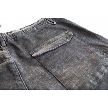 Японский деним Juoadashi мужские джинсы прямые (oversize) темно-серый цвет