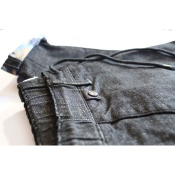 Японский деним Juoadashi мужские джинсы прямые (oversize) темно-серый цвет